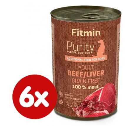 Fitmin Dog Purity tin beef with liver 6x400 g