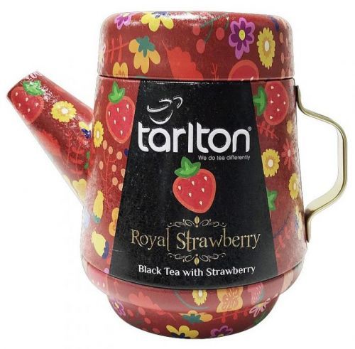 Tarlton - Venture Tea  TARLTON Tea Pot Royal Strawberry Black Tea plech 100g
