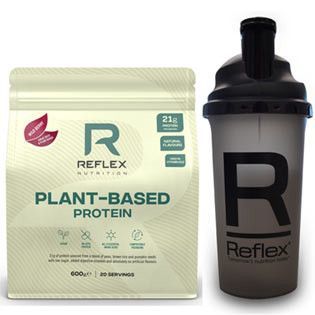 Reflex Nutrition Plant Based Protein 600 g + Šejkr 700 ml ZDARMA cacao-caramel