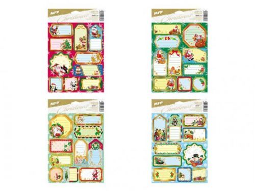MFP 8885997 samolepky na dárky vánoční zlaté 200x300mm/10ks