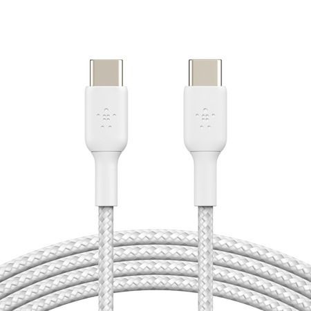 Belkin USB-C na USB-C kabel, 1m, bílý - odolný