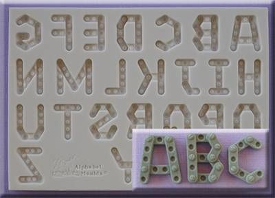 Silikonová formička velká abeceda - stavebnice - Alphabet Moulds