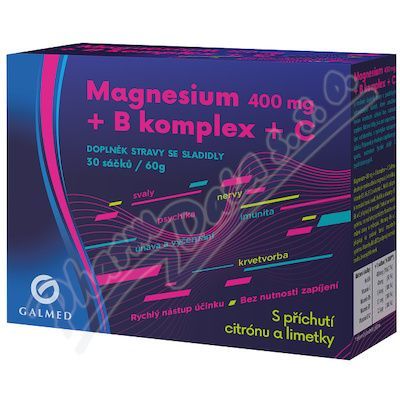 Galmed Magnesium 400 mg + B komplex + C 30 sáčků