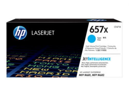 HP 657X High Yield Cyan Original LaserJet Toner Cartridge (CF471X), CF471X