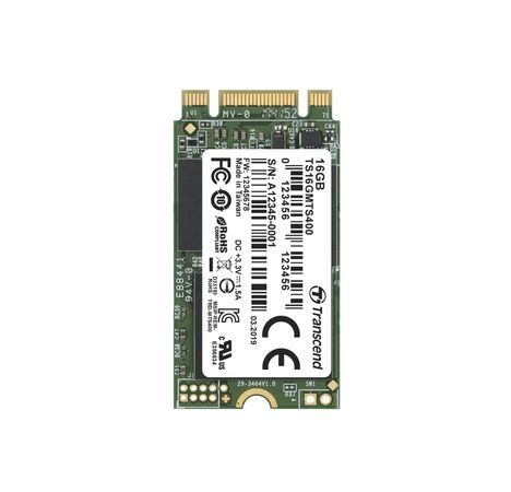 TRANSCEND MTS400 16GB SSD disk M.2 2242, SATA III 6Gb/s (MLC), 530MB/s R, 470MB/s W, TS16GMTS400