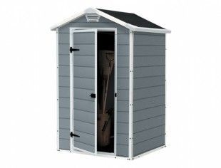 Nohelgarden Domek zahradní MANOR plastový šedý 1,2m2 0,94x1,28x1,96m