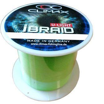 Pletená šňůra Climax iBraid U-Light neon-zelená 3000m 0,06mm