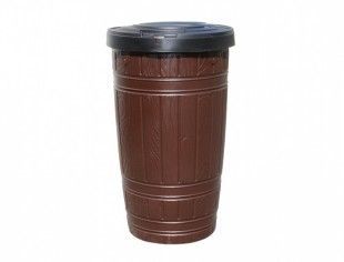 Nohelgarden Sud na vodu WOODCAN DEKOR s víkem imitace dřeva hnědý 265l