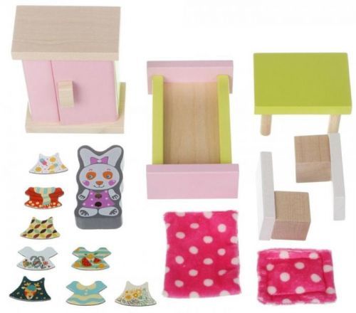 CUBIKA 12640 Pokoj - dřevěný nábytek pro panenky