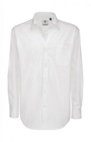 Košile pánská B&C Sharp Twill s dlouhým rukávem - bílá, S