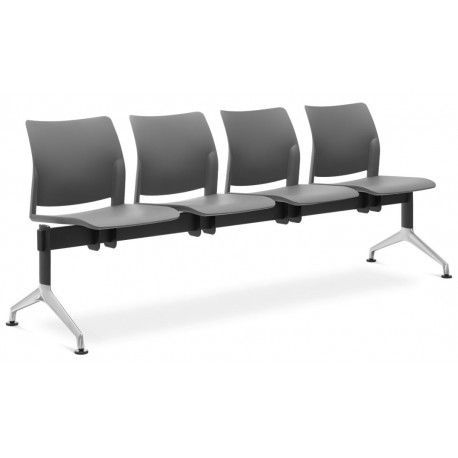 LD seating Lavice Trend 533/2-N1 vícemístná Barva plastu LD plast - bílá varianta lavice 2-sedák