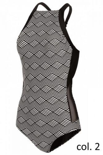 Dámské jednodílné plavky S43D Self - 42/XL - tm.modrá/růžová