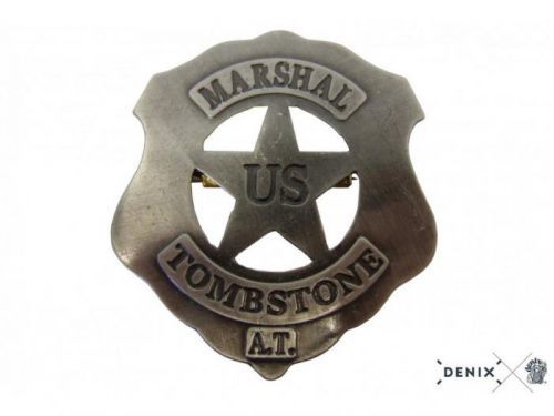 Hvězda U.S. Marshal 6 cm - stříbrná