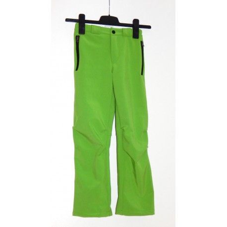 Alpisport Peak Junior zelená dětské nepromokavé softshellové kalhoty 20 000 mm 164