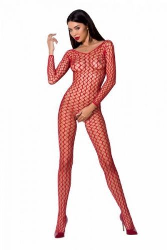 Passion BS068 červený Bodystocking One size červená