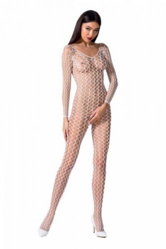 Passion BS068 bílý Bodystocking One size bílá