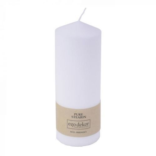 Bílá svíčka Baltic Candles Eco Top, výška 18 cm