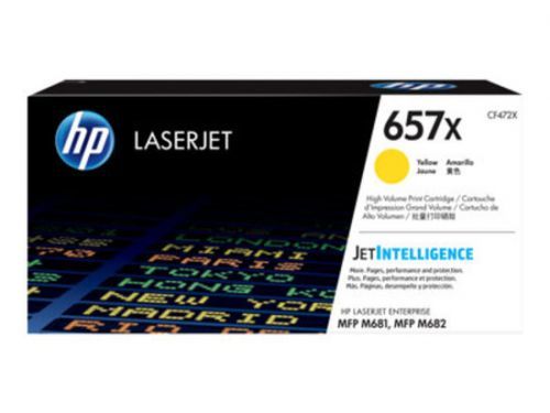 HP 657X High Yield Yellow Original LaserJet Toner Cartridge (CF472X), CF472X