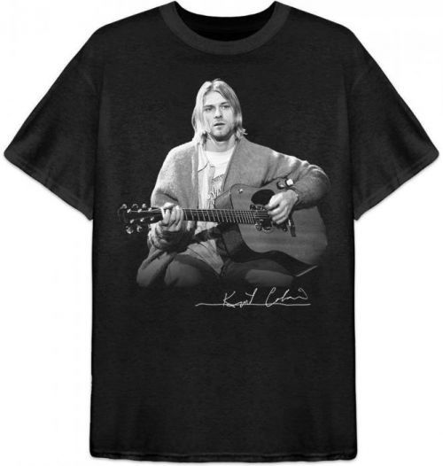 Kurt Cobain Unisex Tee Guitar Live Photo XXL