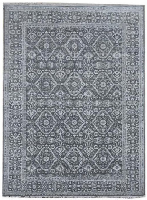 Diamond Carpets koberce Ručně vázaný kusový koberec Diamond DC-HALI B Grey/silver - 180x275 cm Zelená