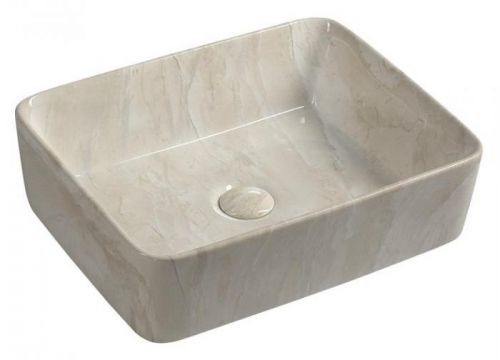 SAPHO DALMA keramické umyvadlo 48x38x13 cm, hranaté, marfil MM527