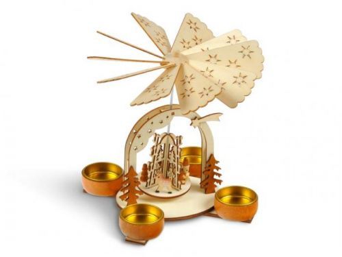MFP 8885968 svícen točící dřevěný 16x15x17,5cm BD-21611C
