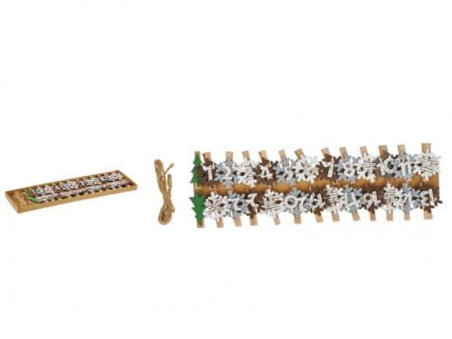 MFP 8885975 kolíček dřevěný adventní kalendář vločky CJ-19S31A