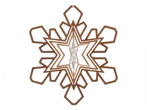 MFP 8885950 vločka zlatá závěs vánoční plech. 7,8x8cm 1909E-325.SS6