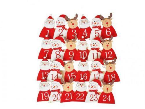 MFP 8885976 kolíček dřevěný adventní kalendář figurky CJ-10176E
