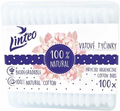 Linteo Vatové tyčinky v krabičce 100 ks