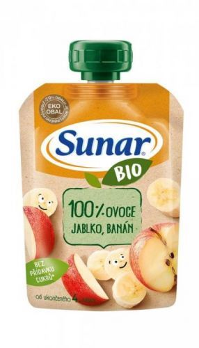 Sunar BIO kapsička Jablko, banán 12x 100 g
