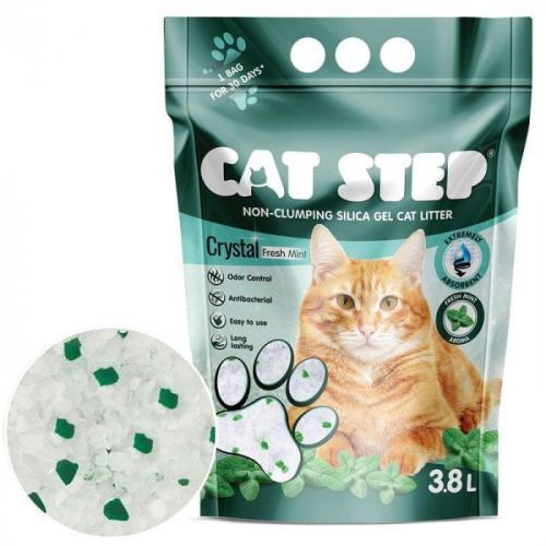 CAT STEP Crystal Fresh Mint silikátové stelivo 1,67 kg