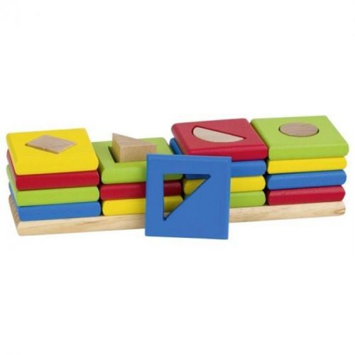 Motorická dřevěná hračka - poznávání tvarů Wooden manipulative toy