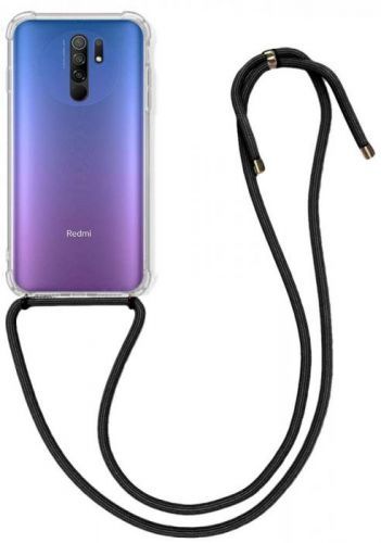 Kryt TopQ Xiaomi Redmi 9 silikon s černou šňůrkou průhledný 51488