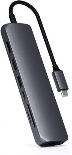 Redukce / adaptér - Satechi, USB-C Slim Multiport Gray