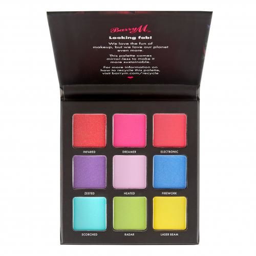 Barry M Eyeshadow Palette Neon Brights 12,6 g paletka neonových očních stínů pro ženy