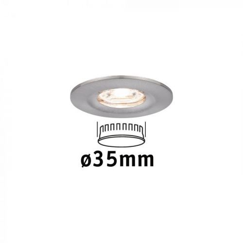 PAULMANN LED vestavné svítidlo Nova mini nevýklopné IP44 1x4W 2700K kov kartáčovaný 230V 943.00 94300