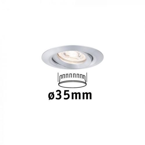PAULMANN LED vestavné svítidlo Nova mini výklopné 1x4W 2700K hliník broušený 230V 942.96 94296