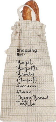 Látkový vak na chléb s příměsí lnu Linen Couture Bag Shopping, výška 42 cm
