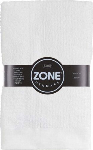 Bílý bavlněný ručník Zone Classic, 50 x 100 cm