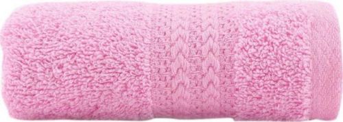 Růžový ručník z čisté bavlny Sunny, 30 x 50 cm