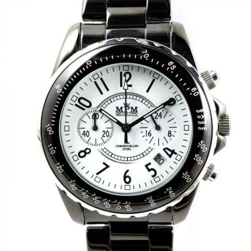 Pánské hodinky s chronografem a datem v černém ocelovém provedení.0188 170576 W01M.10420.A