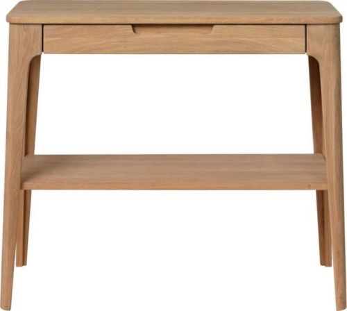 Konzolový stolek ze dřeva bílého dubu Unique Furniture Amalfi