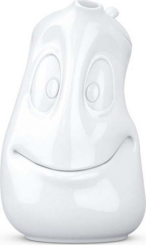 Bílá usměvavá konvice z porcelánu 58products, objem 1200 ml