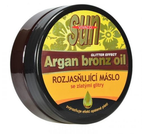 Vivaco Sun Vital Rozjasňující máslo s BIO arganovým olejem a zlatými glitry SUN VIVACO 200 ml