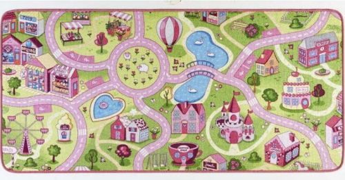 Dětský koberec s růžovými detaily Hanse Home City, 160 x 240 cm