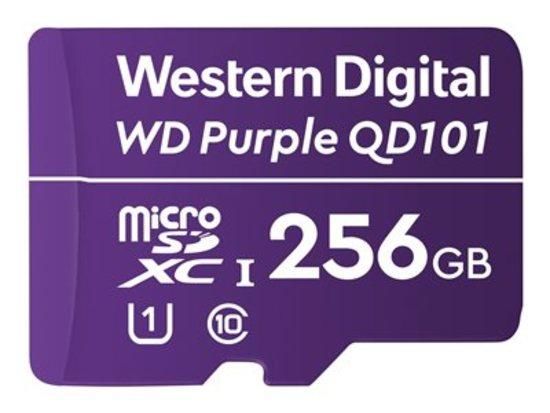 WD Purple 256GB Surveillance microSD XC Class - 10 UHS 1