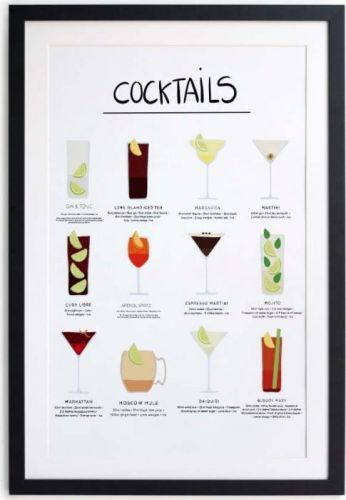 Zarámovaný plakát Really Nice Things Cocktail, 65 x 45 cm