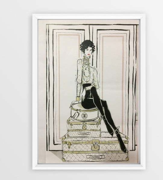Nástěnný obraz v rámu Piacenza Art Chanel Suitcase, 23 x 33 cm