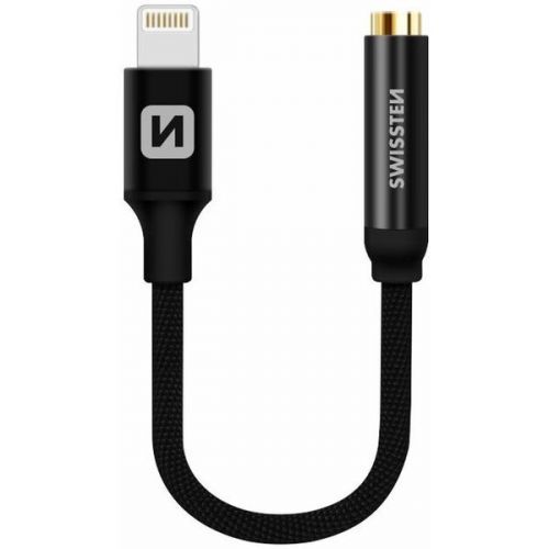 SWISSTEN Lightning 3,5 mm redukce 0,15 m černá